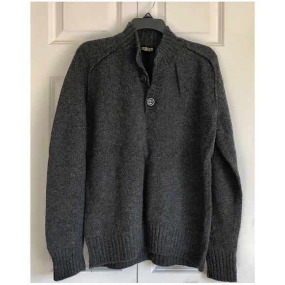 Kappa Other - KAPPAHL Redwood Sweater Men's sweater Monck neck 1/4 Button Size Large Gray Knit